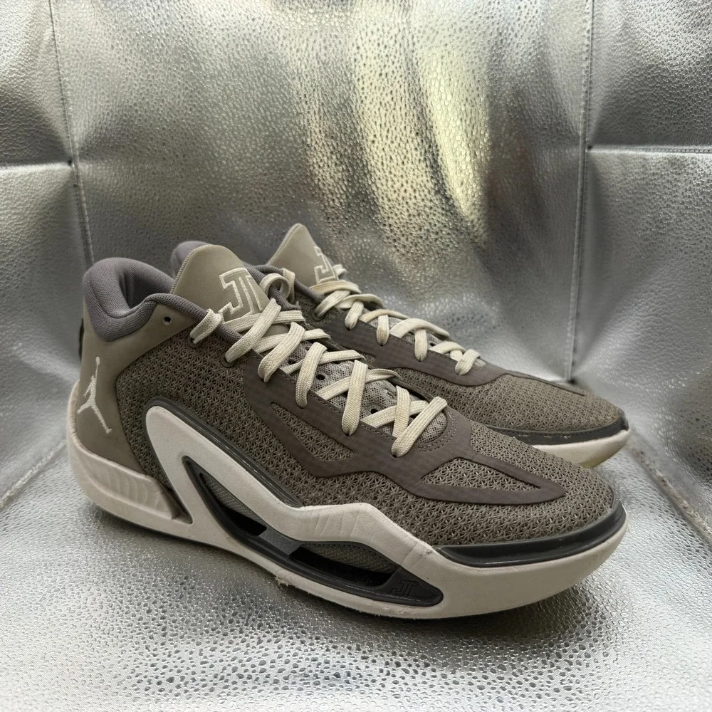 Size 10.5 Jordan‎ Tatum 1 Gray/Gunsmoke/White Mens Basketball Shoes DZ3324-002